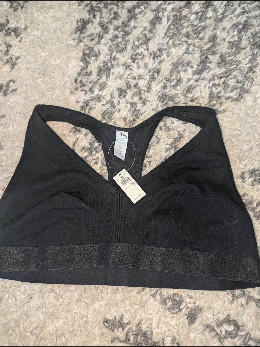 aerie Black Racerback Seamless Bralette